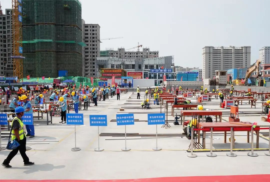 以賽促訓，匠心筑城|中建聯(lián)合承辦嶗山區(qū)第十六屆“中建聯(lián)合杯”建筑業(yè)職業(yè)技能大賽(圖4)